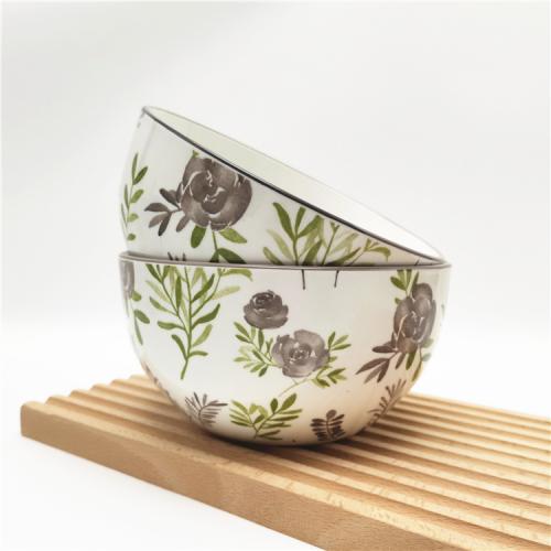 5.5inch/720ml fine porcelain bowl with flower design