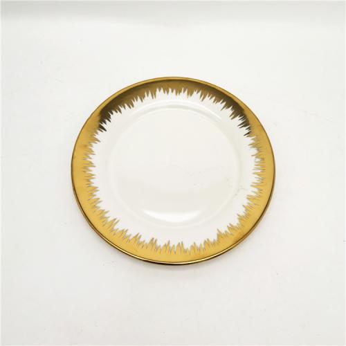  8inch Premium Electroplated White Porcelain Dishes - 6 - 12 Inches Options