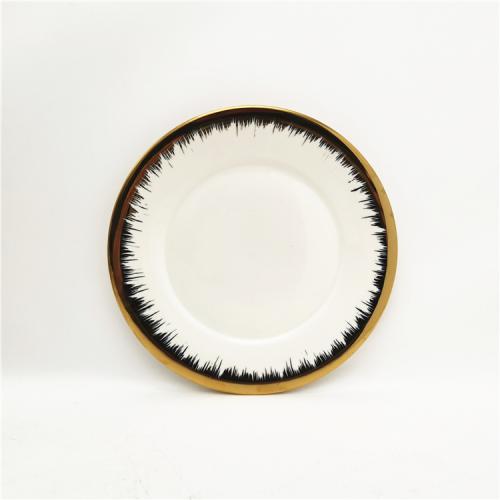  9inch Shining Electroplated White Ceramic Plates - Range from 6 to 12 Inches