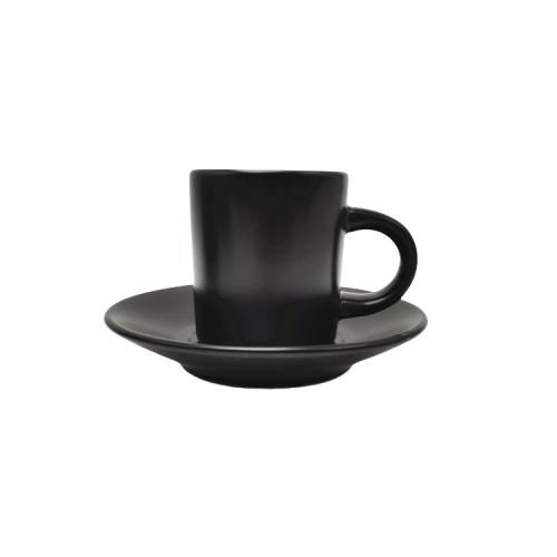 90ml espresso matte black coffee cup and saucer supplier