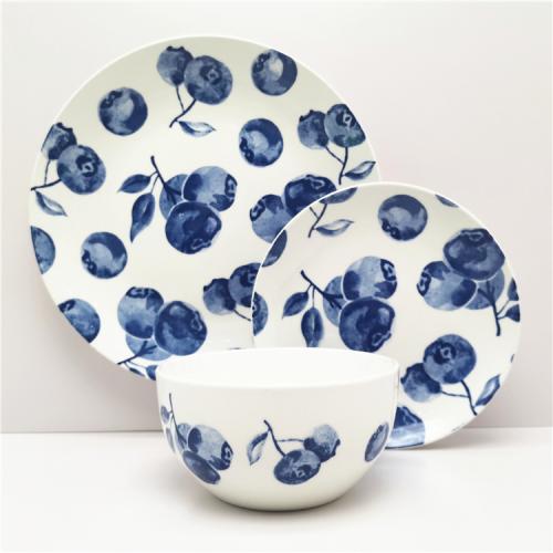 Blueberries Design Porcelain Dinnerware: A Delightful Addition to Your Table