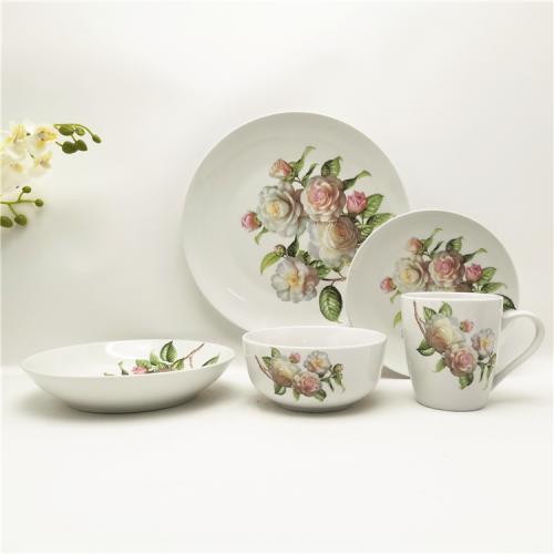 Camellia Flower Design Porcelain Dinnerware: A Symphony of Elegance and Personalization