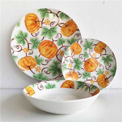 Charming Pumpkin Design Porcelain Dinnerware