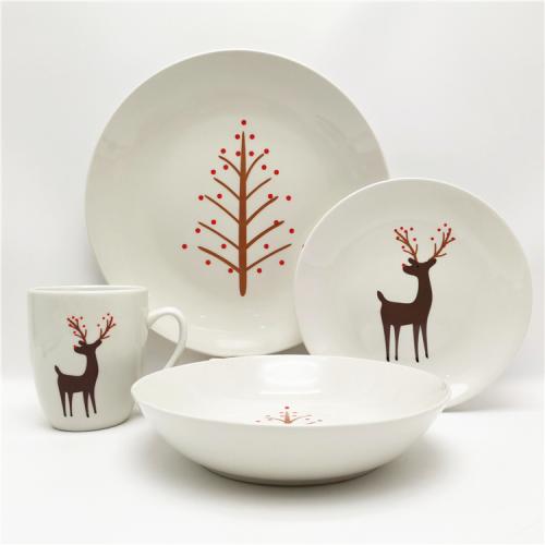 Christmas design 16pcs dinner set for 4 persons