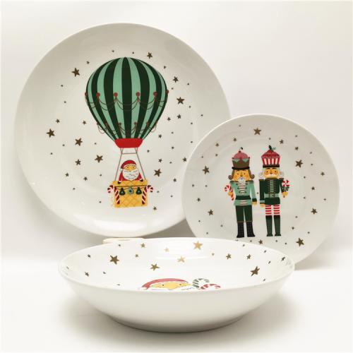 Christmas design fine porcelain dinnerware supplier