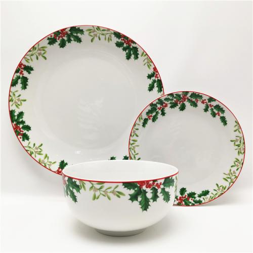 Christmas design porcelain dinnerware supplier