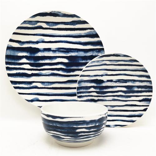 Exceptional Navy Stripes Porcelain Dinnerware - Your Custom Design Destination