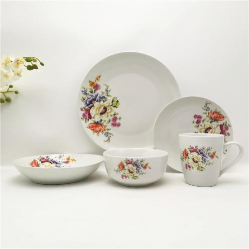 Exquisite Vintage Flower Design Porcelain Dinnerware