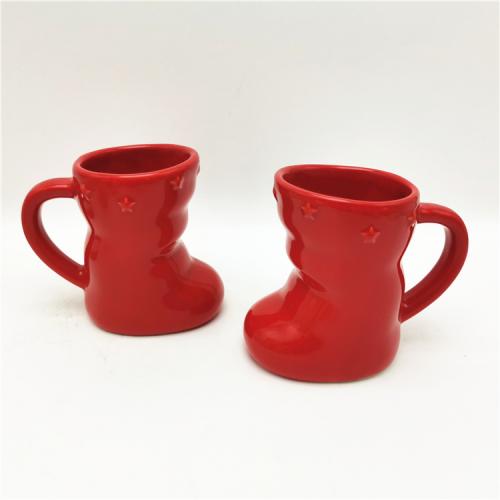 Festive Ceramic Christmas Boot Mugs - Spread Holiday Cheer