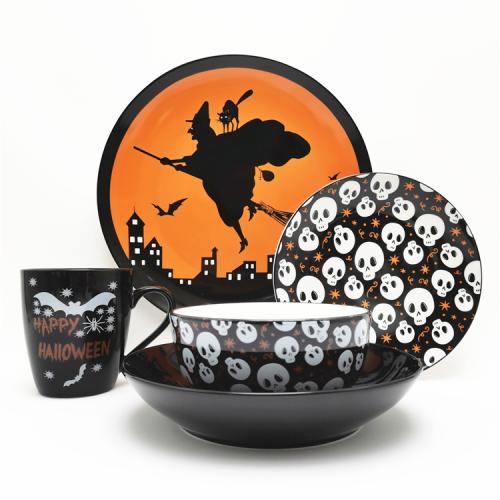 Halloween Design Fine Porcelain Dinnerware Set Supplier