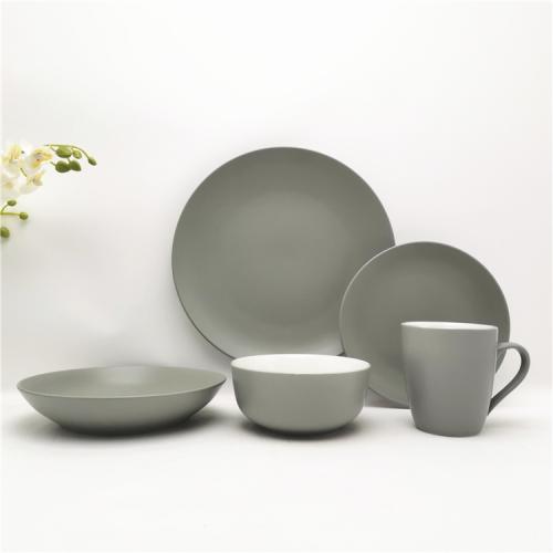 Matte Grey Fine Porcelain Dinnerware Supplier