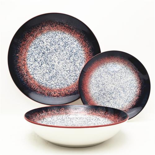 Stunning Black and Red Porcelain Dinnerware for Importers