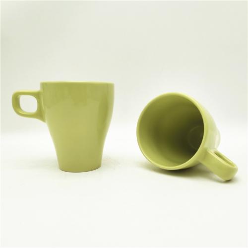 Stunning Unique Shape Green Mugs for tea coffee milk