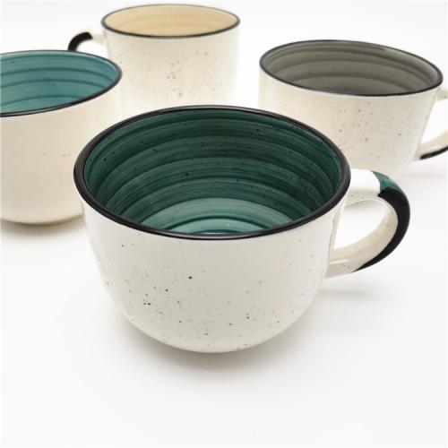 500ml Stoneware Hand Painting  Mug, Cups for Coffee, tea, milk , cereal, soup