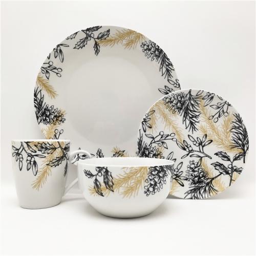 Christmas Design 16pcs Porcelain Dinner Set for  4 Persons - 副本