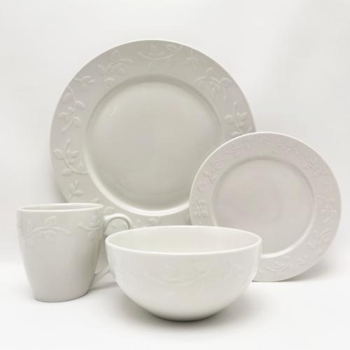 Twig Embossed Porcelain Dinnerware 