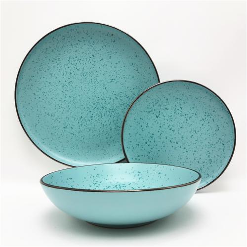 Stoneware Dinnerware  Color Glaze with Speckle Dots 